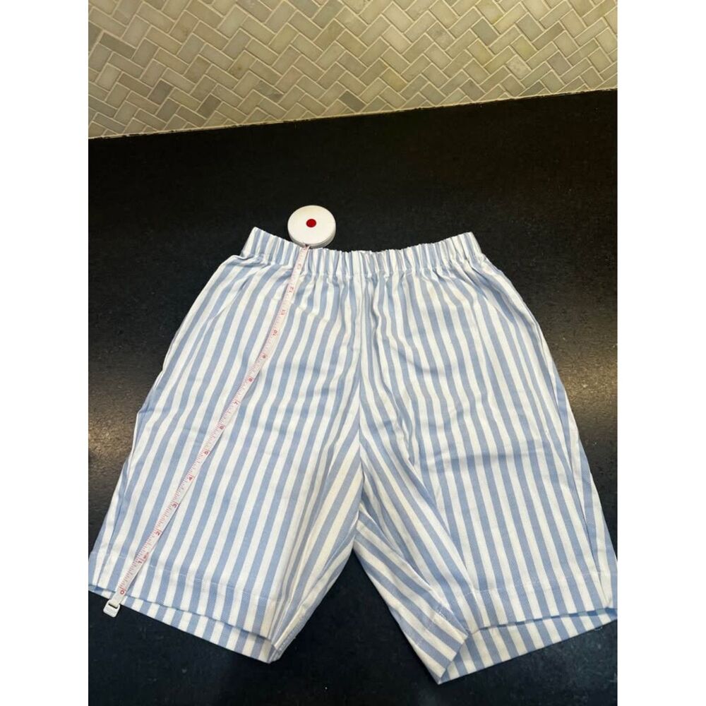 Boy's Bella Bliss blue and white stripped shorts